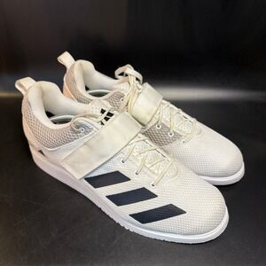 Adidas Powerlift 4 Weightlifting Shoes White Black Mens Size 12.5 Training